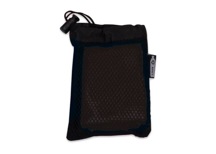 Serviette publicitaire rafraichissante rPET 30 x 80 cm Noir / Noir
